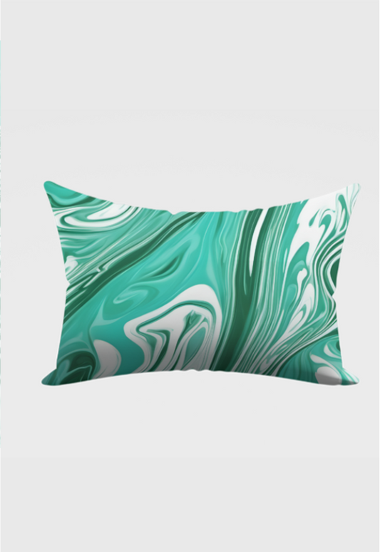 Pillow Cover - White and Green